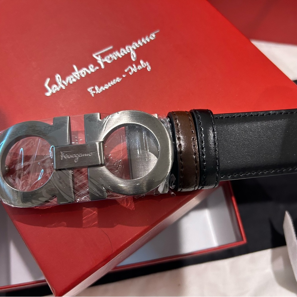 Men’s Ferragamo Belt- double sided, waist adjustable, authentic, brand new